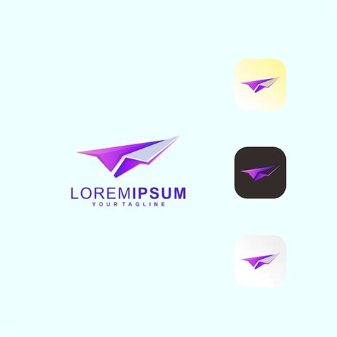 Paper plane premium logo | Premium Vector