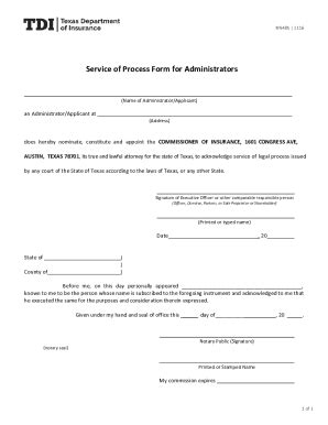 Image result for Blank of Service of Process Form