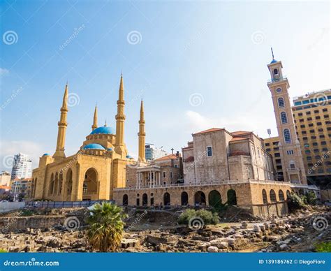 Coexistence of Religions in Lebanon Stock Photo - Image of cathedral ...