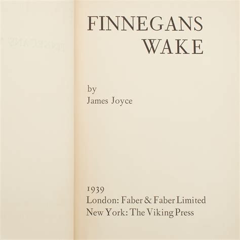 JAMES JOYCE, signerad upplaga av Finnegans Wake, London, Faber & Faber ...