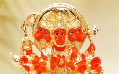 Buy Idolkart Gold Plated Panchmukhi Hanuman Idol Big - Panchmukhi ...