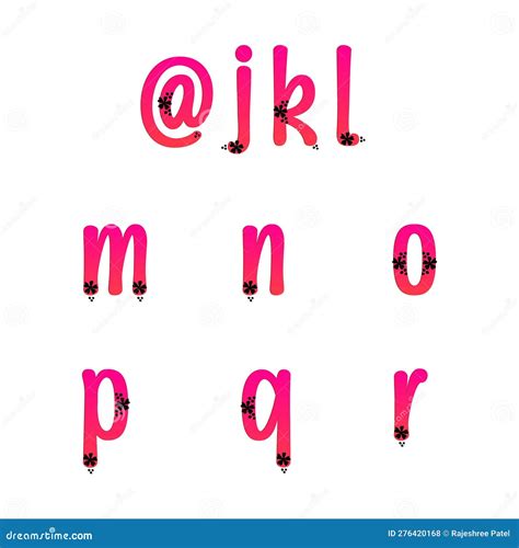 Summer ABC Letters with Flowers. Cute Lowercase Alphabets. Beautiful ...