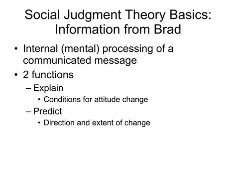 Social Judgment Theory Bg | PPT