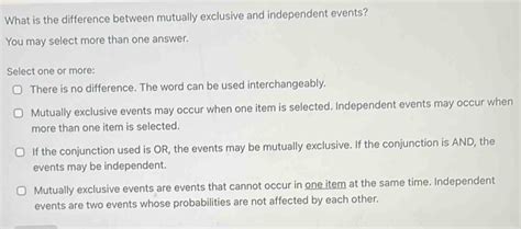 Image result for Mutually Exclusive Vs Independent Events