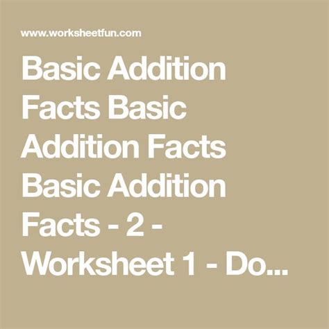 Image result for Basic Addition Facts with Solutions