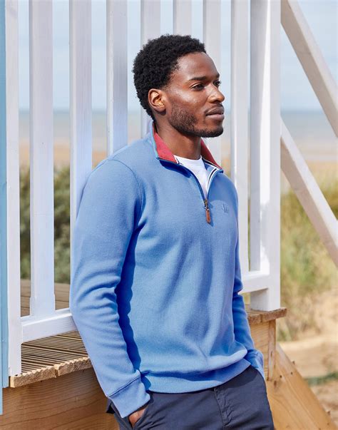 Half Zip Jersey Sweatshirt - Cornflower