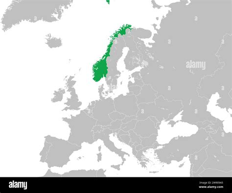 Location map of the KINGDOM OF NORWAY, EUROPE Stock Vector Image & Art - Alamy