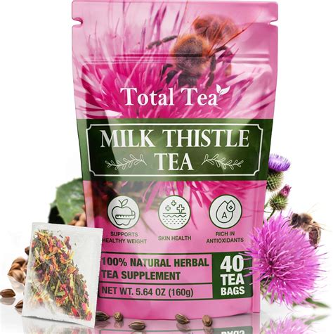 Amazon.com: Total Tea Milk Thistle Tea, Natural Herbal Tea for Liver Cleanse, Detox, Digestive ...