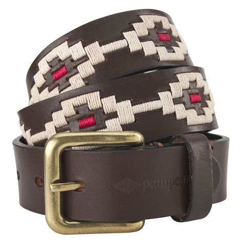 Brown White Windsor Argentinian Polo Belt | Men's Country Clothing ...