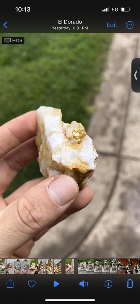 I live in northern California in gold rush country. I’ve been cracking open quartz to look for ...