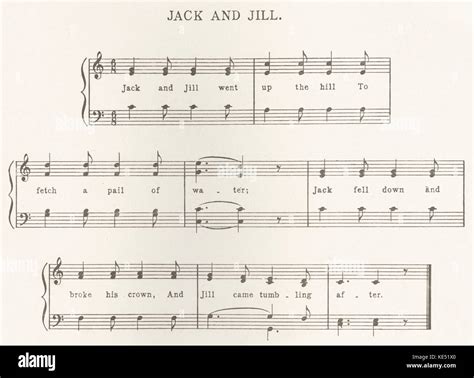 'Jack And Jill' - score and lyrics of the popular children 's song and ...