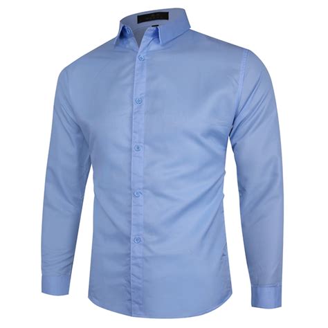 Mens Dress Shirts Casual Solid Color Long Sleeve Shirts Lightweight ...