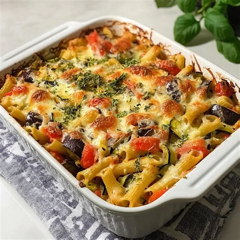 Mediterranean Vegetable Pasta Bake 7 Ingredients Easy Delicious
