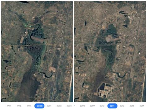 Satellite images reveal Pallikaranai marshland shrinks by 93% in last ...