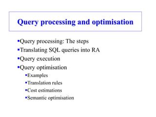 Image result for Query Proccesing and Optimize