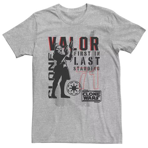 Big & Tall Star Wars: Clone Wars Valor First In Last Standing Tee