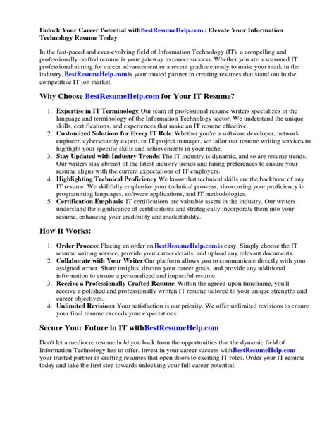 Image result for Information Technology Sample Resume