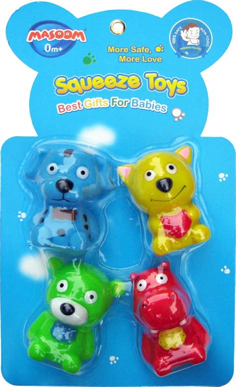 Buy Masoom 4 Toys in Blister- Set of 4 Squeeze Toys Online at Low ...