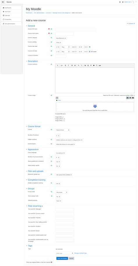 Moodle Create Course 的图像结果