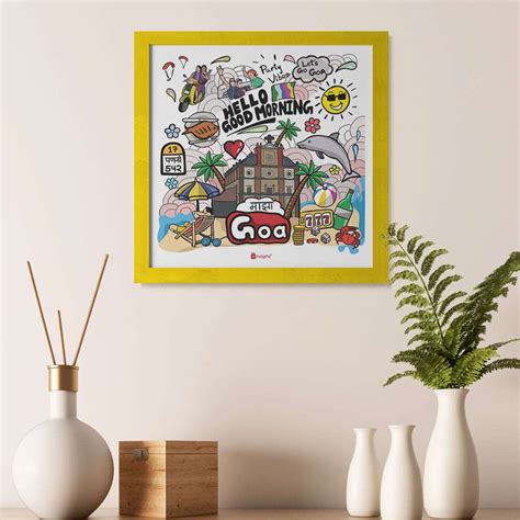 Goa - Doodle Print Photo Frame - Discovering India – Indigifts