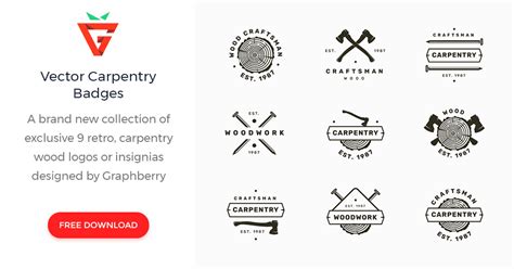 Vector Carpentry Badges - graphberry.com