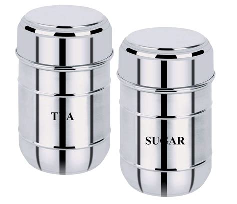 Buy Kuber Industries 2 Pieces Stainless Steel Tea, Sugar Container set ...