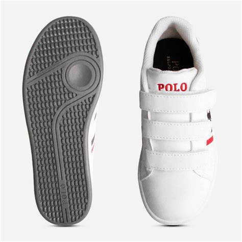 Ralph Lauren Polo Childrens Classic White Leather Shoes