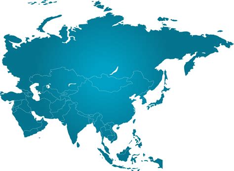 Continent Of Asia Map