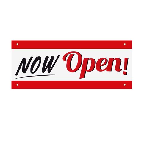 Now Open Banner Garden Outdoor Indoor Signs Polyester Store Hanging ...