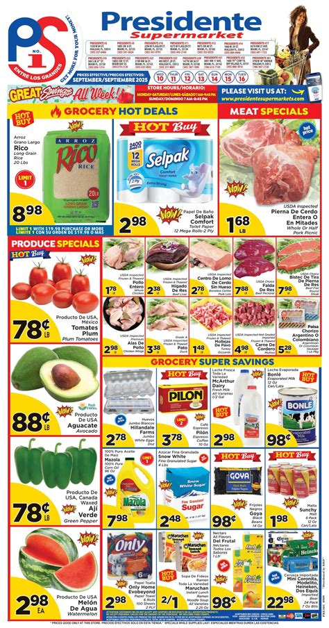 Presidente Supermarkets Weekly Ad Sep 17th - Sep 23rd 2025 - Weekly Flyers