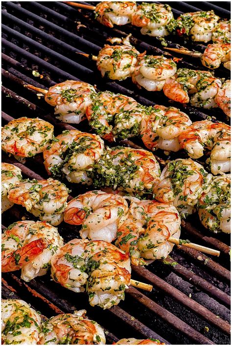 Chimichurri Shrimp Skewers Grill Recipe