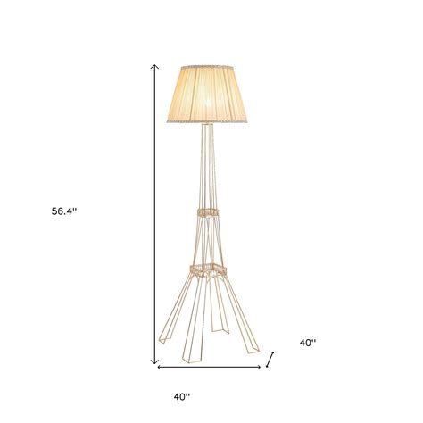 Home Outfitters 56" Brass LED Light Changing Eiffel Tower Floor Lamp ...