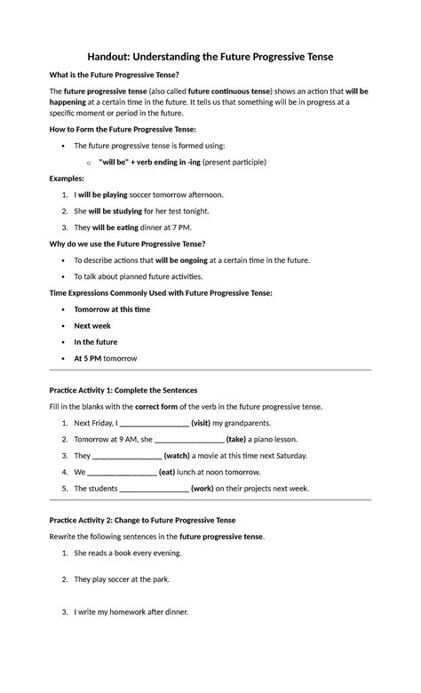 Future Progressive Time Line 的图像结果