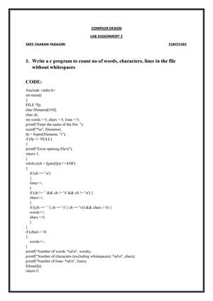8-Practice problems on operator precedence parser-24-05-2023 - lexical ...