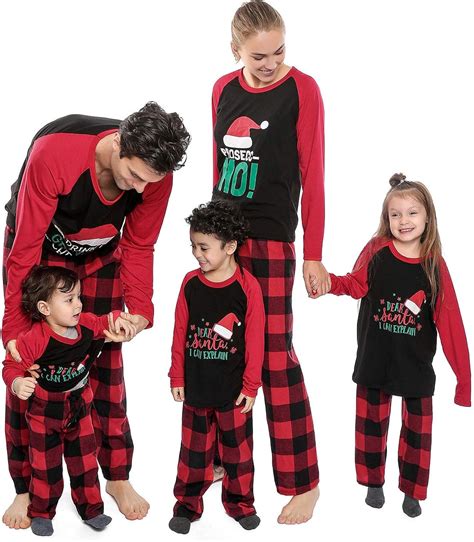 Amazon.com: Matching Family Christmas Pajamas, Funny Letter Printed ...
