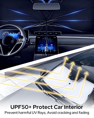 Un1que Car Windshield Sun Shade Protector- Foldable Car Shades for ...