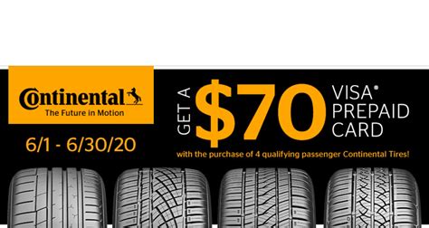 Continental Tire announces new passenger tire rebate promotion