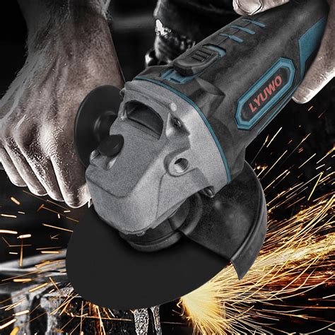 LYUWO LYUWO Electric Tool 100mm Brushless Angle Grinder, Rechargeable ...