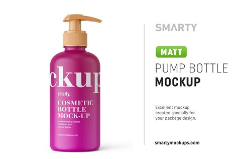 Pump matt bottle mockup | Packaging Mockups ~ Creative Market