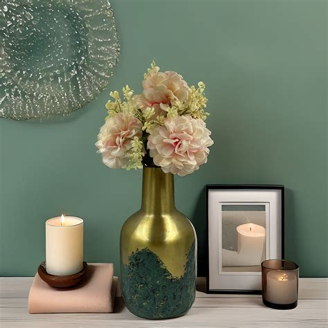 Creamy Peach Dahlia Artificial Flower Bunch – 5 Flowers – THE DECOR ...