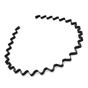 SUSVIJ Black Flexible Metal Wavy,Spring Zig Zag,Chain and Simple Hair ...