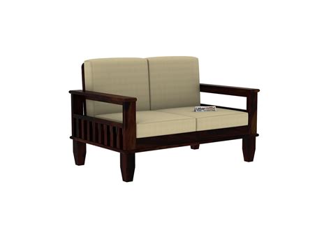 Buy Freshlyn 2 Seater Wooden Sofa ( Walnut Finish ) Online in India ...
