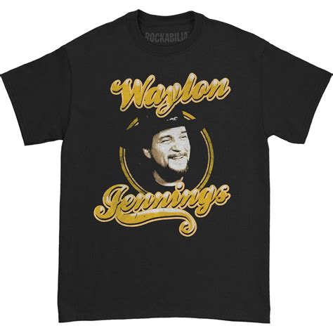 Waylon Jennings Head Shot Tee T-shirt 399816 | Rockabilia Merch Store