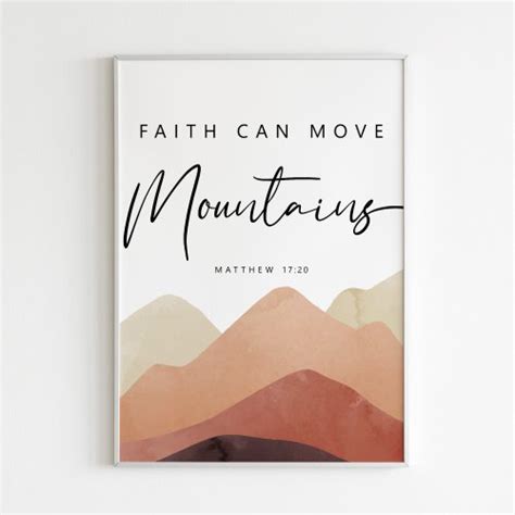Faith Can Move Mountains Printable Wall Art - Vishvasi - Local to Global.