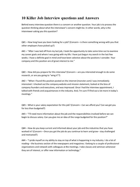 Job Interview Questions and Answers 的图像结果