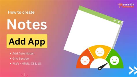 How to add notes app using HTML, JS - Piyush608
