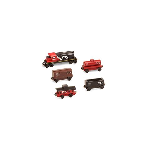 Canadian National 5-Car Wooden Toy Train Set by | Ubuy India