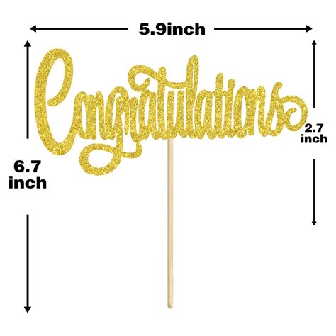 Hotmoon Congratulations Cake Topper, Congrats Grad Graduate, India | Ubuy
