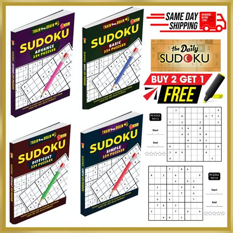 Sudoku Book Train Your Brain 234 Puzzles | Buku Sudoku | Word Game ...