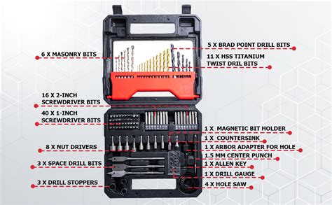 iBell MB-103, 98-Piece Multi-Bit Drill & Driver Set – Essential Tools ...